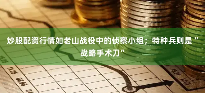 炒股配资行情如老山战役中的侦察小组；特种兵则是“战略手术刀”