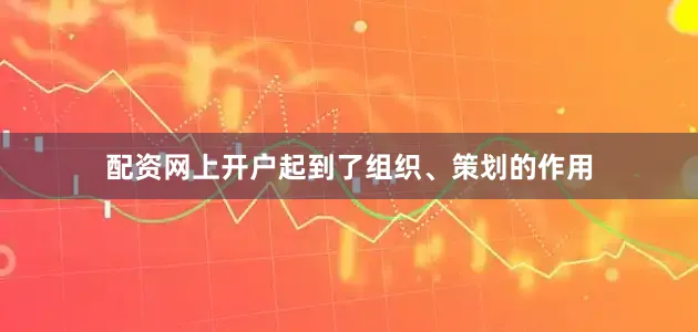 配资网上开户起到了组织、策划的作用